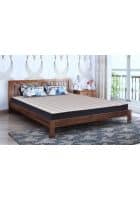 Springtek Amaze Pure Solid Wood Queen Bed (Finish Color - Teak, Delivery Condition - DIY (Do-It-Yourself )