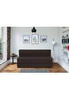 Springtek Folding Sofa Cum Bed - Perfect for Guests - Jute Fabric - 3 X 6 Feet Single Sofa Bed - Brown