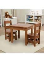 Springtek Joy & Me Kids Solid Wood 2 Seater Dining Set (Finish Color -Brown, Pre-assembled)