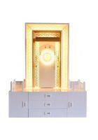 Sumangal - Decorative Home Temple With Extra Storage And LED Lighting