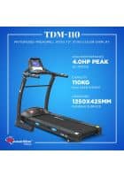 PowerMax Fitness TDM-110 (4HP Peak) Treadmill For Home,8 Pre-set Workout,Foldable,4 Level Incline,Top Speed 16km/hr, Max User 110kg,Walk, Jog,Run