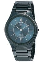 Titan 40.5 mm 2 Needle Analog Watch, Blue Strap