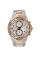 Titan 42.2 mm Chronograph Analog Watch, Silver and Rose Gold Strap