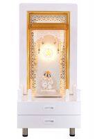 Vardaan - Decorative Home Temple With Double Drawer And LED Lights