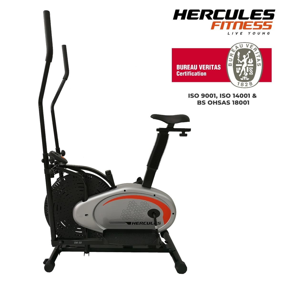 Hercules Fitness DB10 Air Bike Dual purpose cycle cum Elliptical for Home Use on EMI Bajaj Mall