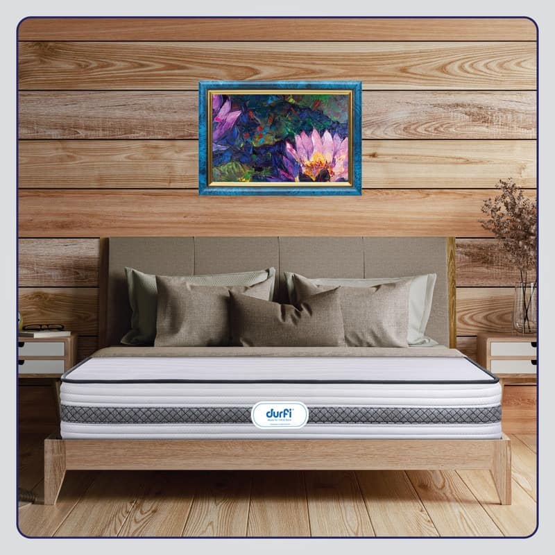 Durfi 10 Inch Pocket Spring Single Size Memory Foam Mattress White 78 x 36 Inch on EMI Bajaj Mall
