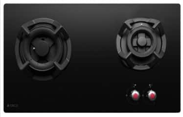 Elica 2 Burner Gas Stove Glass Black CLASSIC MFC 2B 70 MT on EMI