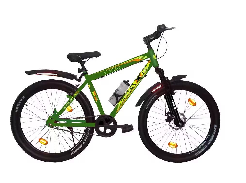 Avon Maxxo 26 Front and Rear V Brake Senior Cycle Matt Nuke Proof Green and Black on EMI Bajaj Mall