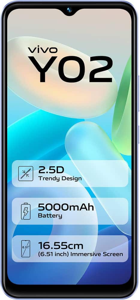 vivo Y02 32 GB Storage Orchid Blue (3 GB RAM)